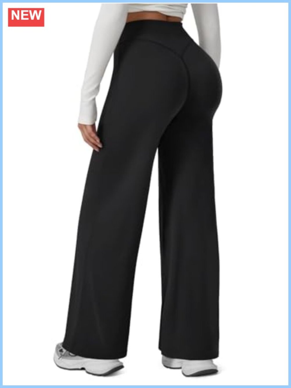 High Waisted Wide Leg Yoga Pants No Front Seam Workout Lounge